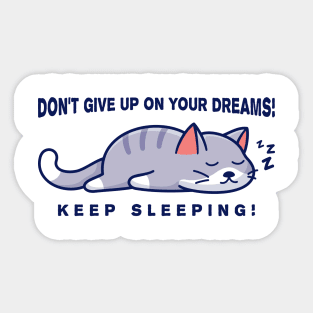 Cat Sleeping and Dreaming Sticker